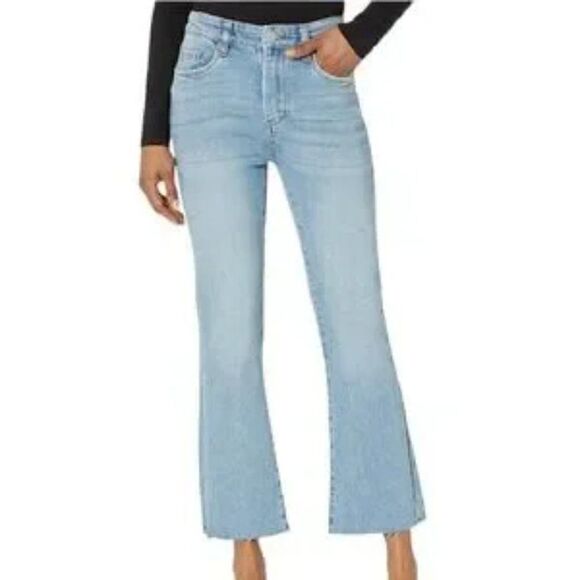 Blank NYC The Varick Kick Flare Blue Denim Jeans NWT Women's 26 - Picture 1 of 14
